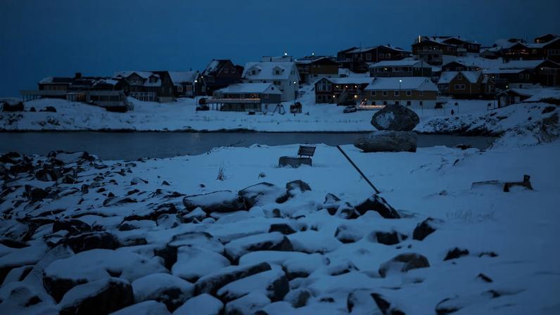 Puerto de Nuuk, la capital de Groenlandia, este martes.
