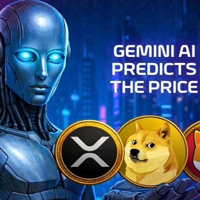 Gemini AI do Google prevê preço de XRP, Dogecoin e Shiba Inu até o fim de 2026