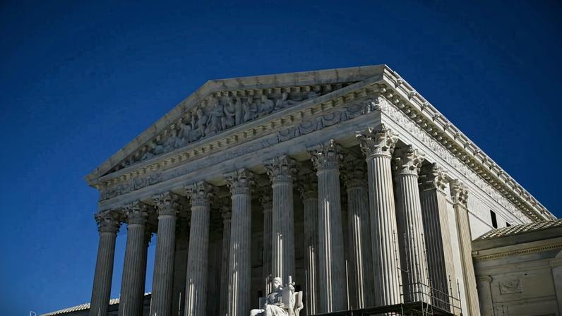 A view of the US Supreme Court in Washington, DC, on January 21, 2026. (Photo by Brendan SMIALOWSKI / AFP)