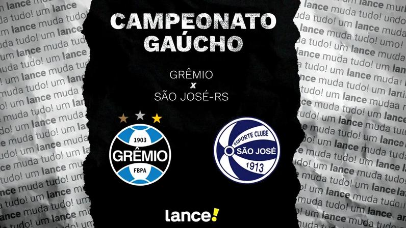 Grêmio e São José-RS se enfrentam pelo Gauchão. Foto: Arte/Lance!