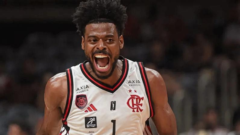 Gui Deodato durante partida do Flamengo contra o Caxias do Sul, pelo NBB (Foto: Paula Reis/Flamengo)
