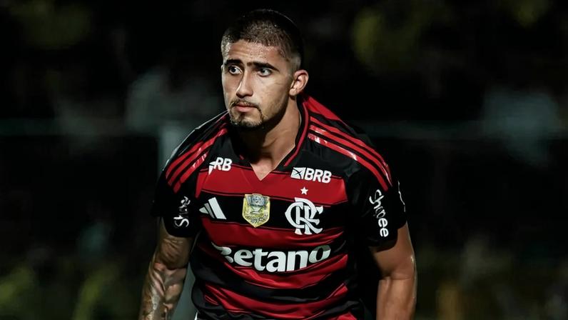 Relacionado para o Carioca, Guilherme comemora gol pelo Flamengo contra o Mirassol (Foto: Cleder Rodrigues Damasceno/RP FOTOPRESS/GazetaPress)