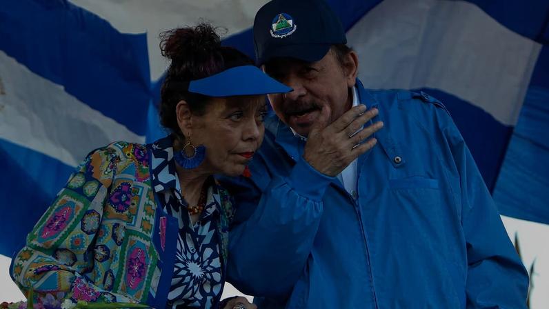 Daniel Ortega y Rosario Murillo en Nicaragua, el 29 de septiembre 2019.