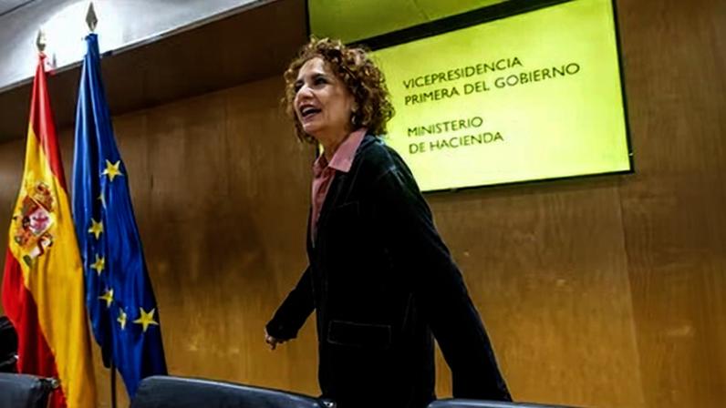 La vicepresidenta primera del Gobierno y ministra de Hacienda, María Jesús Montero, el miércoles tras el Consejo de Política Fiscal y Financiera.