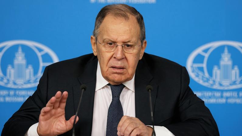 Russian Foreign Minister Sergei Lavrov speaks during his annual press conference in Moscow, Russia January 20, 2026. REUTERS/Shamil Zhumatov