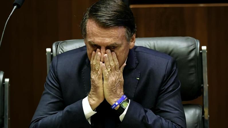 Jair Bolsonaro, ex-presidente condenado e preso pela trama golpista. Foto: Nelson ALMEIDA / AFP