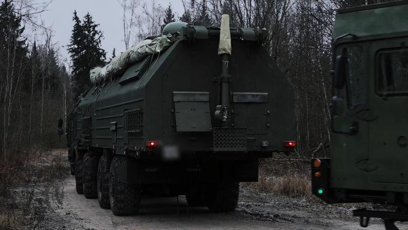 Service members take part in what Russian Defence Ministry says is the deployment of the Russian nuclear-capable hypersonic Oreshnik missile system in Belarus, at an unidetified location in this still image from video released December 30, 2025. Russian Defence Ministry/Handout via REUTERS