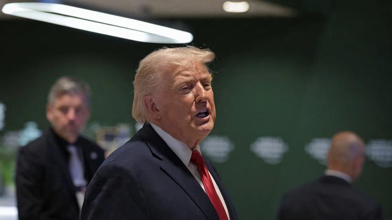 U.S. President Donald Trump attends the 56th annual World Economic Forum (WEF) in Davos, Switzerland, January 21, 2026. REUTERS/Romina Amato