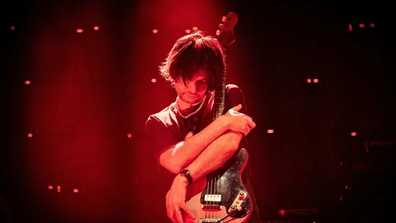 LONDON, ENGLAND - MARCH 23: Jonny Greenwood of The Smile performs live at Alexandra Palace on March 23, 2024 in London, England. (Photo by Samir Hussein/WireImage)