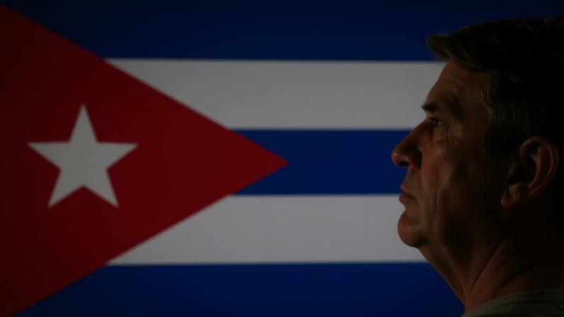 A 3D printed miniature of U.S. President Donald Trump and Cuban flag are seen in this illustration taken January 9, 2026. REUTERS/Dado Ruvic/Illustration