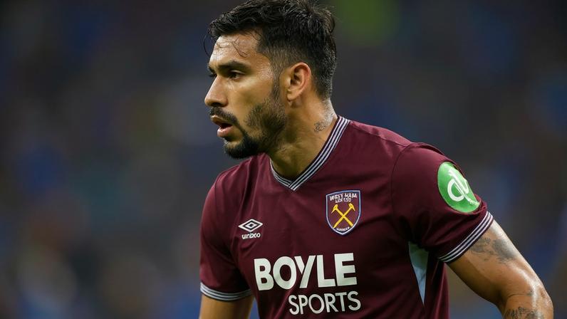 Lucas Paquetá, ex-Flamengo, em ação pelo West Ham durante amistoso contra o Everton (Foto: Patrick McDermott/AFP)