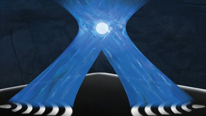 Researchers developed a photonic chip that incorporates precisely designed antennas to manipulate beams of tightly focused, intersecting light, which can rapidly cool a quantum computing system to someday enable greater efficiency and stability.