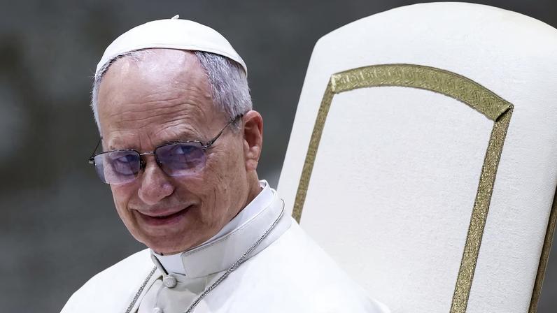 Pope Leo XIV attends the weekly general audience at the Paul VI hall at the Vatican, January 28, 2026.