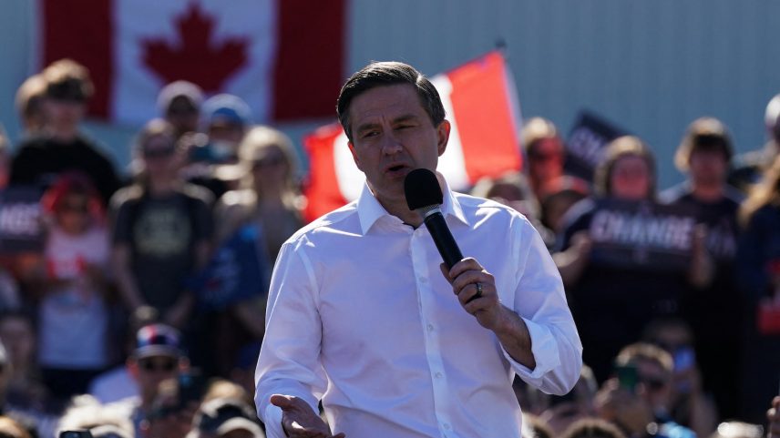 Pierre Poilievre campaigns in Keene