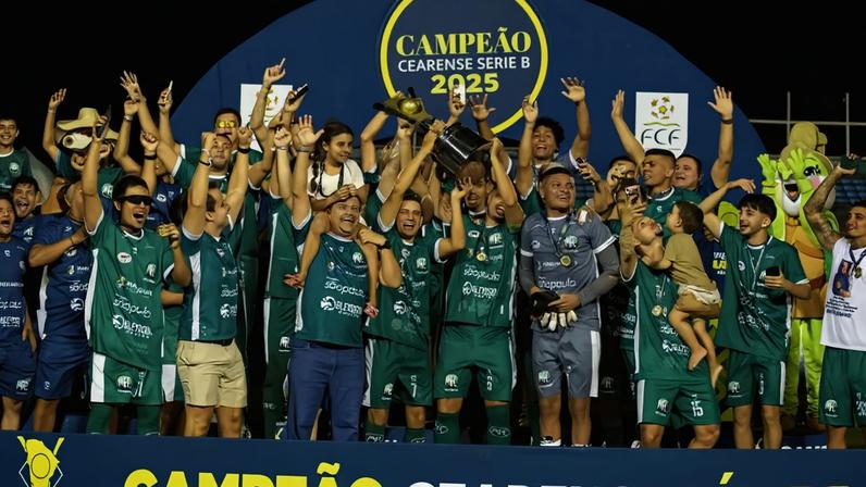 O Maranguape foi campeão da Série B do Campeonato Cearense de 2025 (Foto: Lucas Emanuel/FCF)