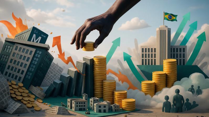 Escândalo do Banco Master tende a trazer efeitos adversos para a economia no curto, médio e longo prazos (Foto: Imagem criada utilizando Dall-E/Gazeta do Povo)