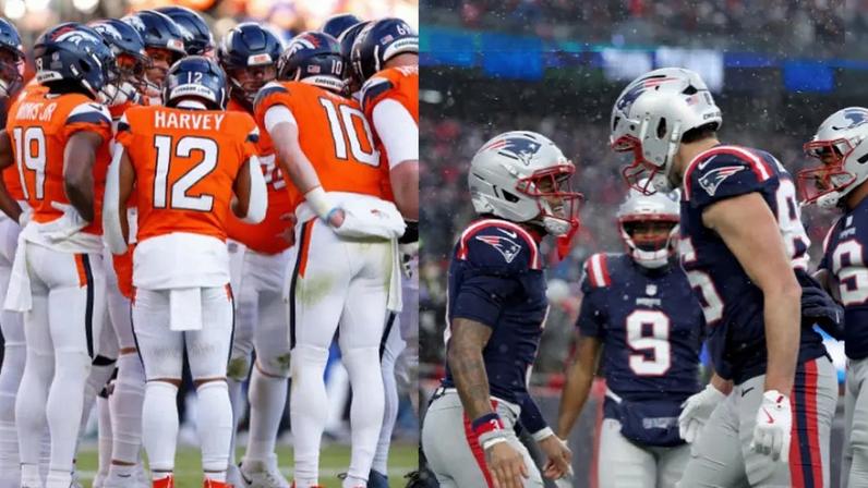 Denver Broncos e New England Patriots farão a final da AFC (Fotos: Matthew Stockman/AFP e Winslow Townson/AFP)
