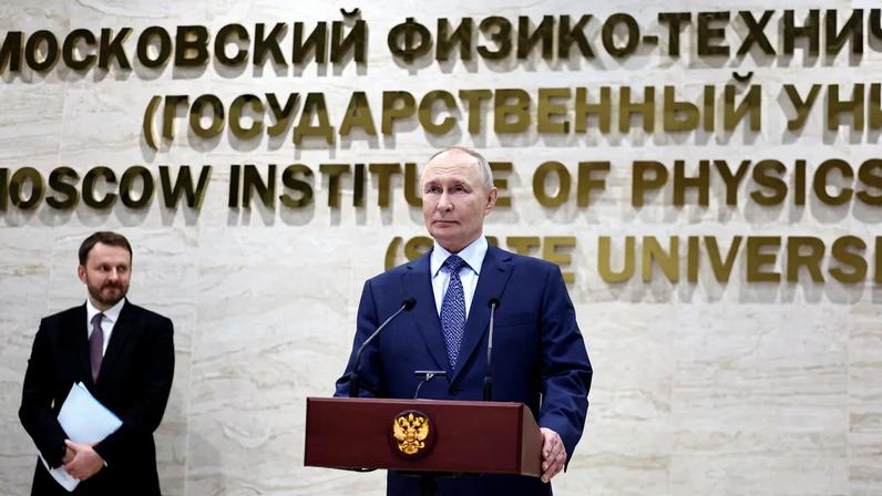 Russian President Vladimir Putin visits Moscow Institute of Physics and Technology