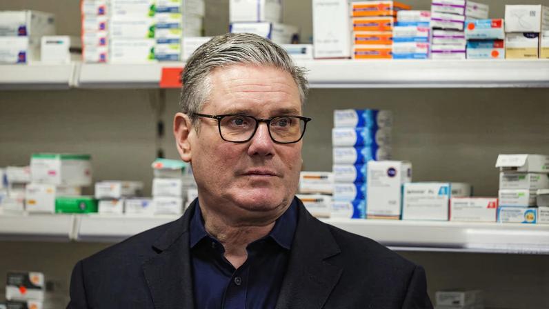 Britain's Prime Minister Keir Starmer visits Nelson Medical Practice health centre in Wimbledon