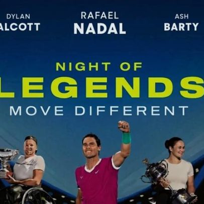 Nadal lidera Noite das Lendas ao lado de Barty e Alcott