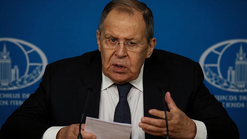 Russian Foreign Minister Sergei Lavrov speaks during an annual press conference in Moscow, Russia January 20, 2026. REUTERS/Shamil Zhumatov