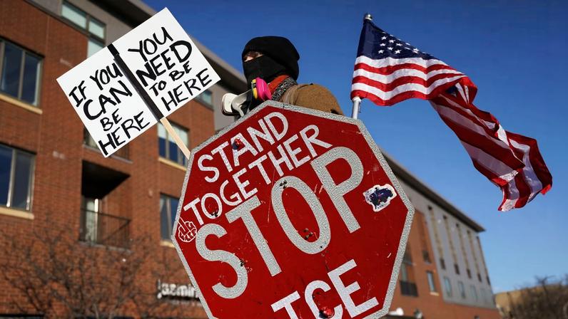 Scene of a shooting involving federal immigration agents in Minneapolis