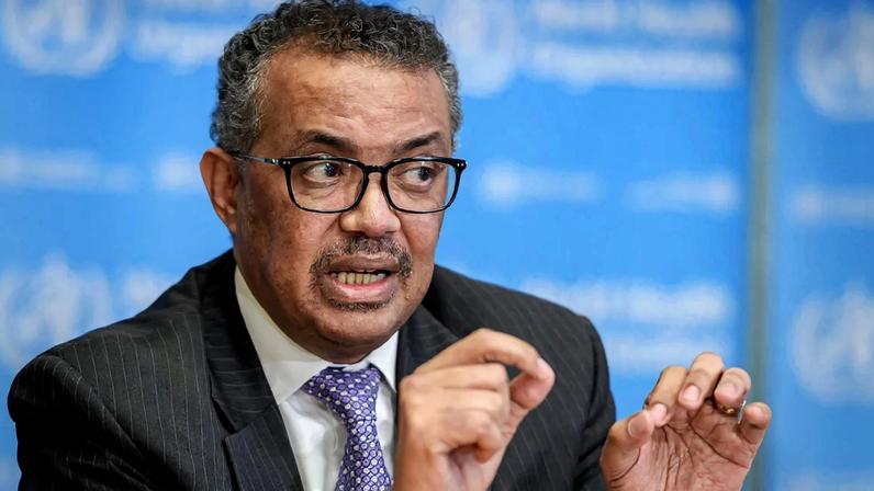 O diretor-geral da OMS, Tedros Adhanom. Foto: Fabrice Coffrini/AFP