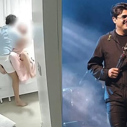 Imagens mostram momento em que cantor João Lima agride a esposa