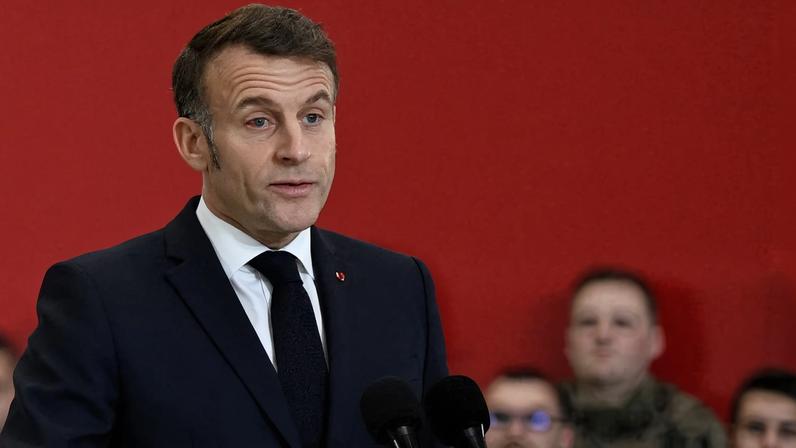 French President Emmanuel Macron visits the Istres military air force base