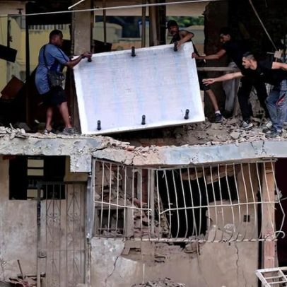 Casas venezuelanas destruídas em ataque dos EUA; mortes sem números oficiais