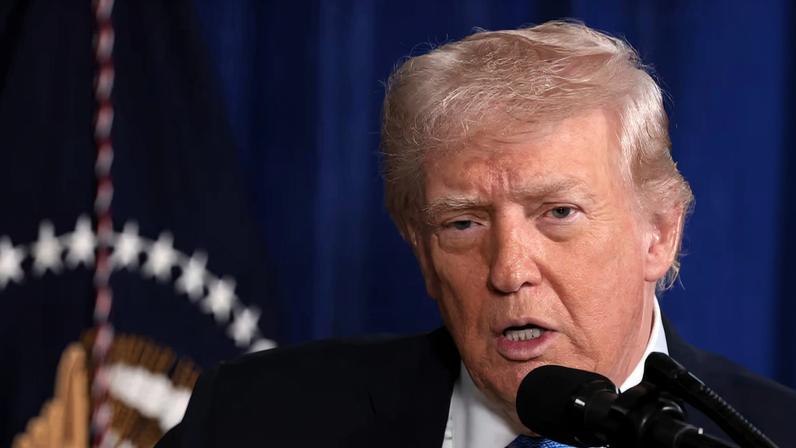 U.S. President Trump holds press conference following U.S. military strike on Venezuela, in Palm Beach