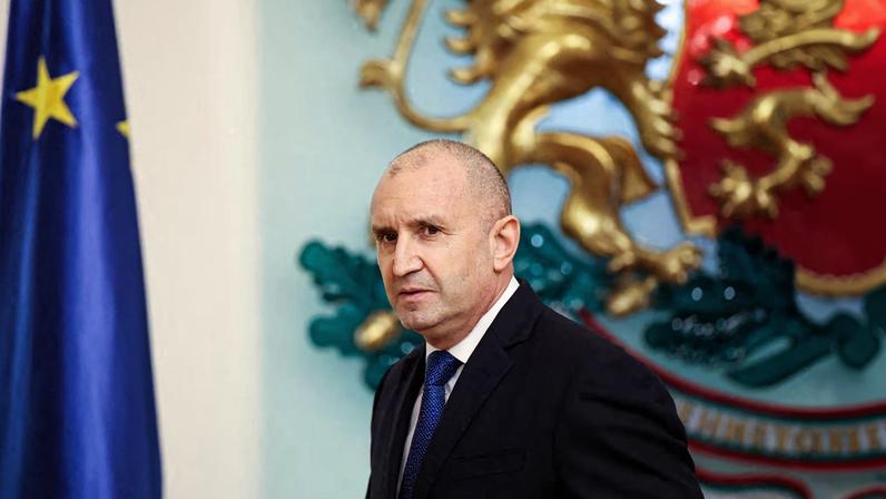 Bulgarian President Rumen Radev departs after delivering an address to the nation at the Presidency, in Sofia, Bulgaria, January 19, 2026. REUTERS/Stoyan Nenov/File Photo