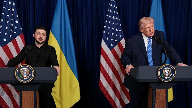 U.S. President Trump meets Ukrainian President Zelenskiy in Florida
