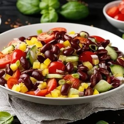 Cinco saladas de feijão ricas em ferro para dias quentes