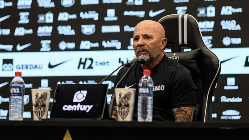 Sampaoli em Atlético x Tombense (Foto: Pedro Souza / Atlético)