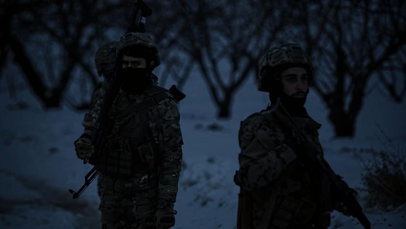 Soldados da Síria na região de Qalamoun, em 1º de janeiro de 2026. Foto: Bakr Alkasem/AFP