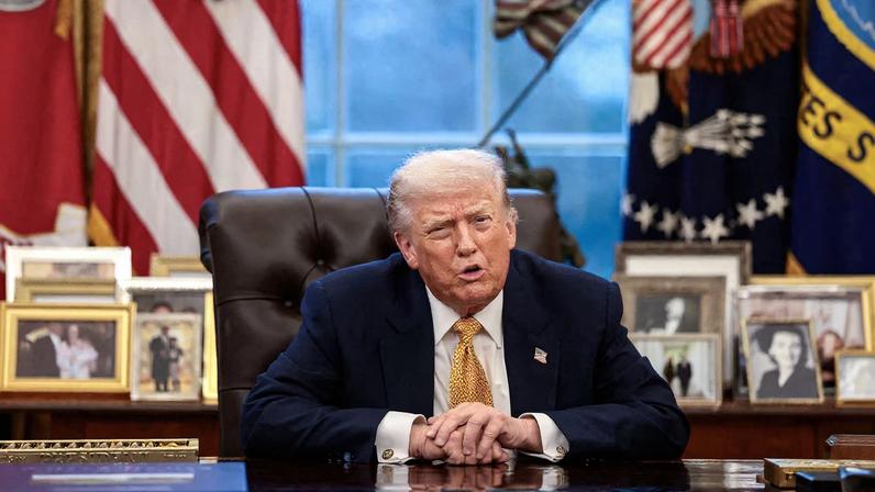 U.S. President Donald Trump is interviewed by Reuters at the White House