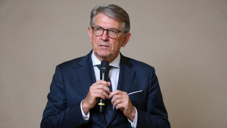 Wolfram Weimer, Federal Government Commissioner for Culture and the Media of Germany, speaks in Berlin, Germany September 15, 2025. REUTERS/Annegret Hilse/File Photo