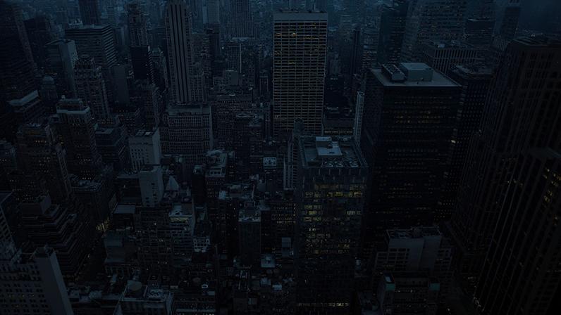 Vista aérea dos arranha-céus do centro de Manhattan, Nova York