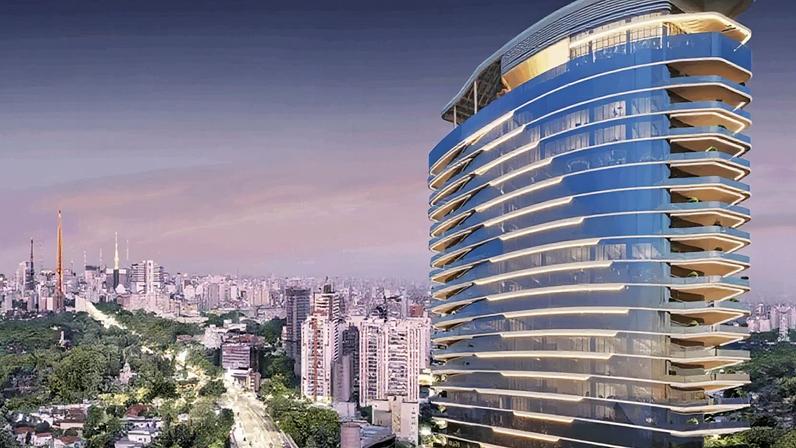 Projeção do Cyrela Corporate, projetado pelo estúdio italiano Pininfarina; Nubank ocupará 35 mil metros quadrados do prédio