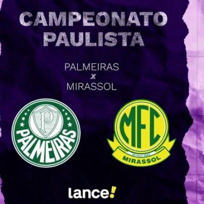 Palmeiras x Mirassol: horário, transmissão AO VIVO e prováveis escalações