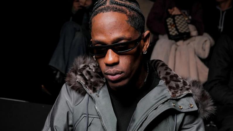 Travis Scott at Paris Fashion Week Menswear Fall 2025 on Jan. 21, 2025.