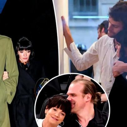 Lily Allen é vista em Paris com novo namorado após fim com David Harbour