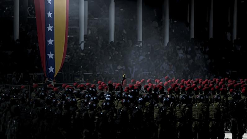 Venezuelan army members march in a military parade during Independence Day celebrations in Caracas on July 5, 2025.