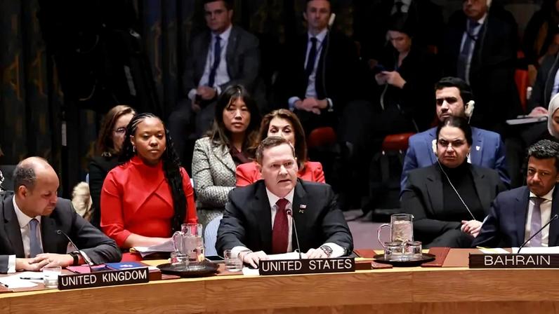 U.S. Ambassador to the United Nations Mike Waltz speaks at a U.N. Security Council meeting concerning the situation in Venezuela in New York City on Jan. 5.