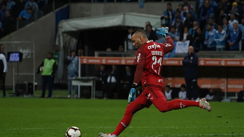 Weverton em Grêmio x Palmeiras, pela Libertadores 2019. Foto: Leonidas Cardoso/Photopress/Gazeta Press