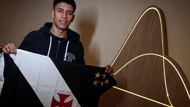 Johan Rojas, primeiro reforço do Vasco em 2026, chega ao Rio de Janeiro (Foto: Dikran Sahagian/Vasco)