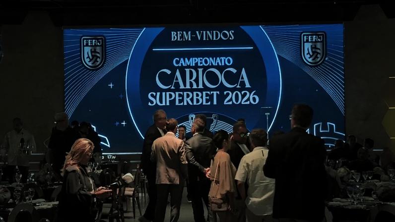 Evento da Ferj para o lançamento do Campeonato Carioca (Foto: Leonardo Bessa/Lance!)