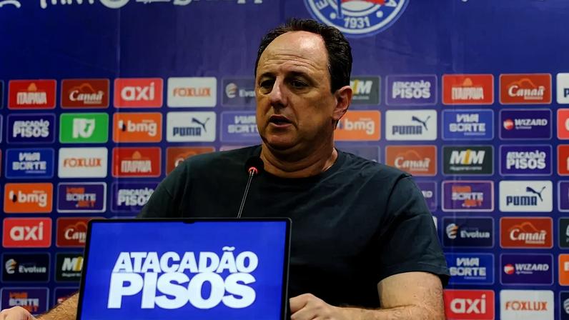 Rogério Ceni em entrevista coletiva depois da partida contra o Jequié (Foto: Letícia Martins / EC Bahia)