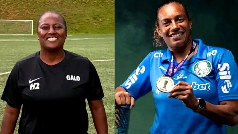 Fabi Guedes (à esquerda) e Rosana Augusto (à direita) treinam equipes do Brasileirão Feminino. (Foto: reprodução/internet)